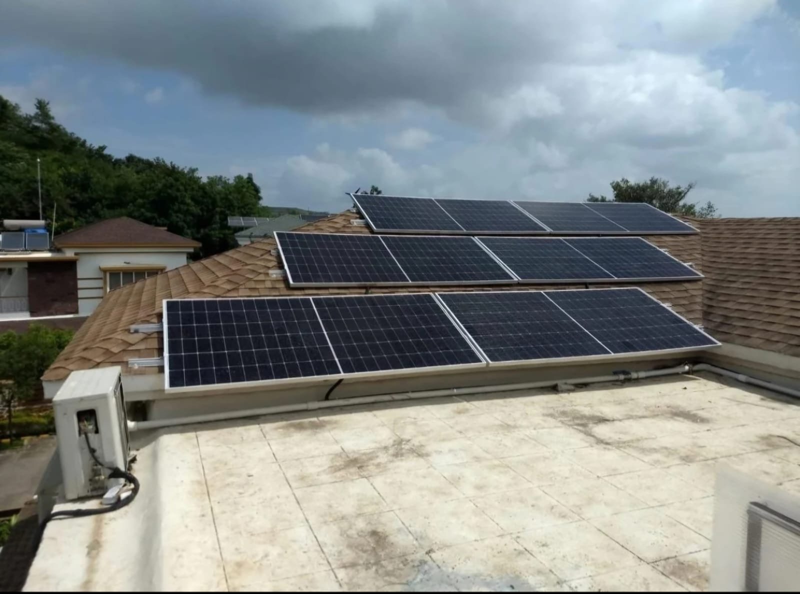 Residential Bungalow Tiled Roof Solar PV System